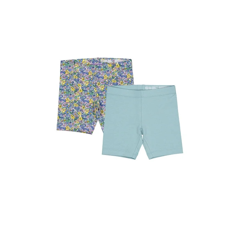 Wonder Nation Girls Bike Short, 2-Pack, Sizes 4-18 & Plus - Walmart.com | Walmart (US)