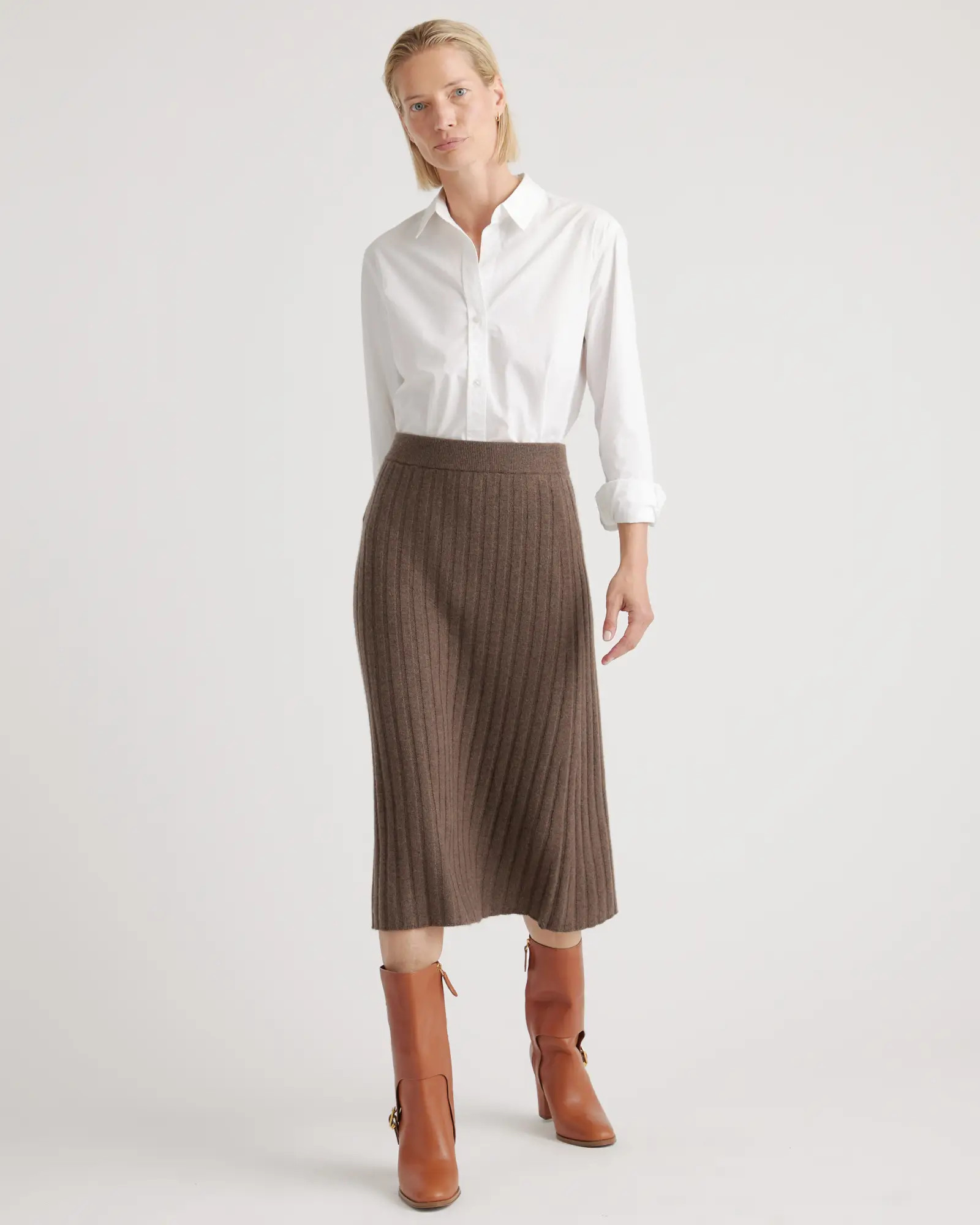 Mongolian Cashmere Midi Skirt | Quince