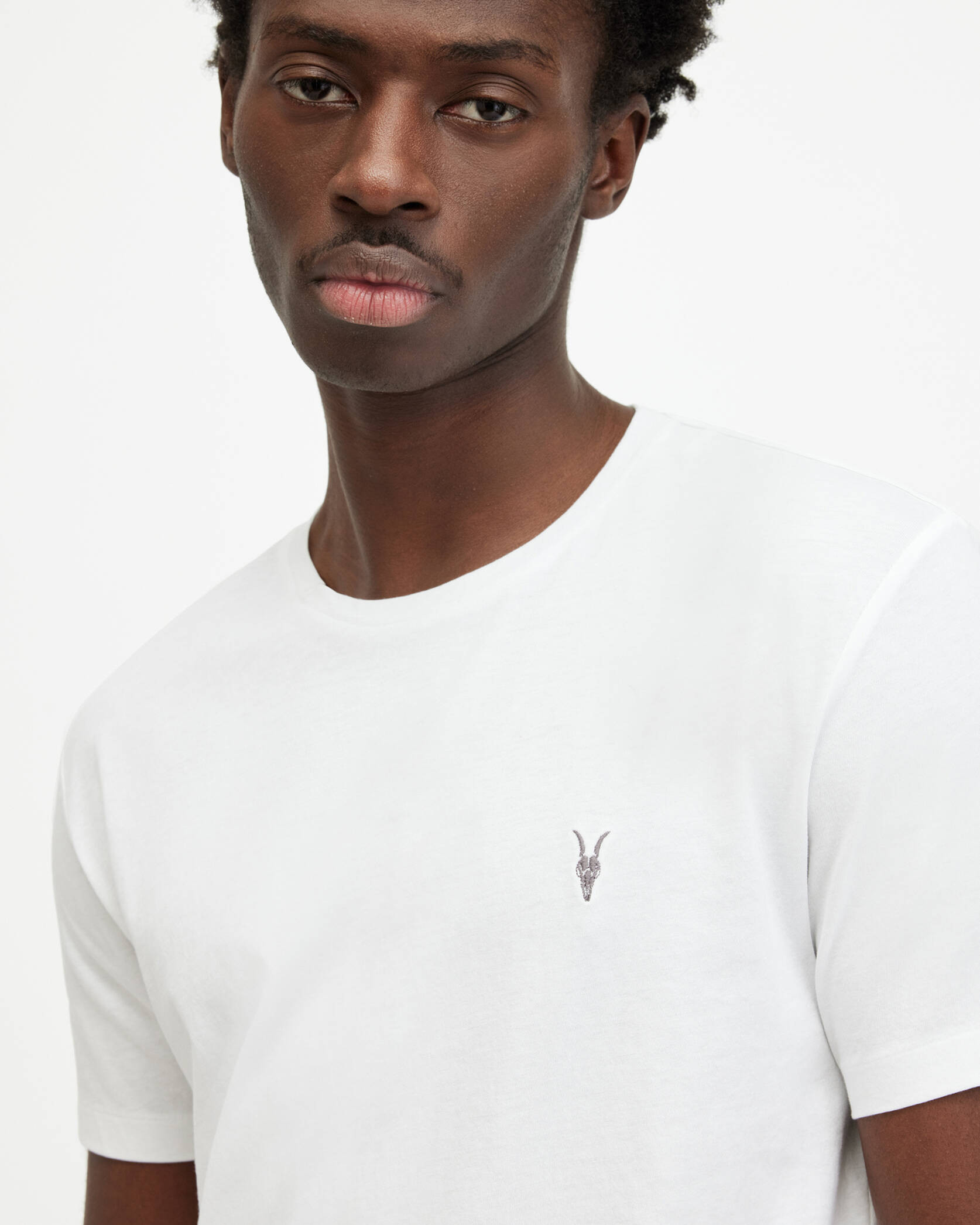 Tonic Crew Ramskull T-Shirts 3 Pack OPTIC/BLACK/GREY | ALLSAINTS US | AllSaints US