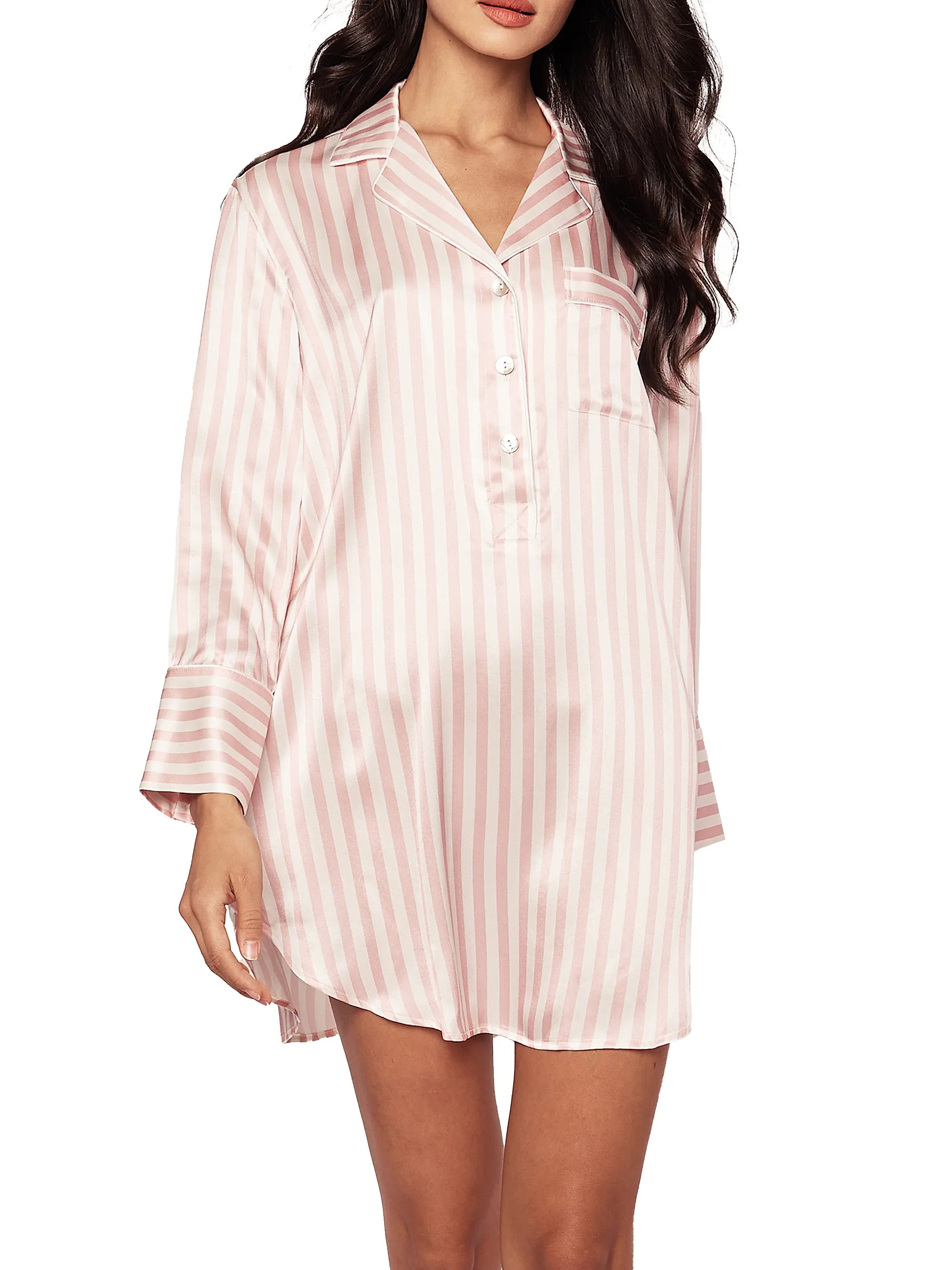 Mulberry Silk Striped Nightshirt | Saks Fifth Avenue