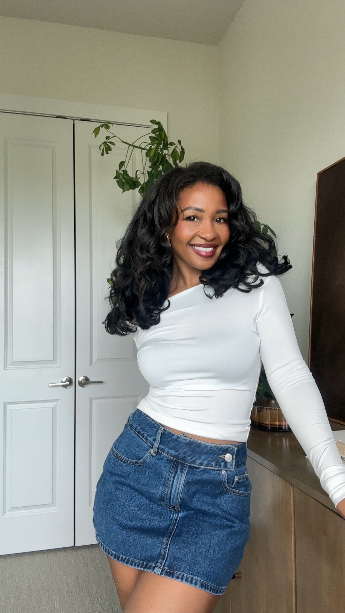 Thinking about my love of Crate & Barrel. Wearing this top from Solmar and denim skirt from Meshki 🩷. 

#LTKFindsUnder50 #LTKStyleTip #LTKFindsUnder100