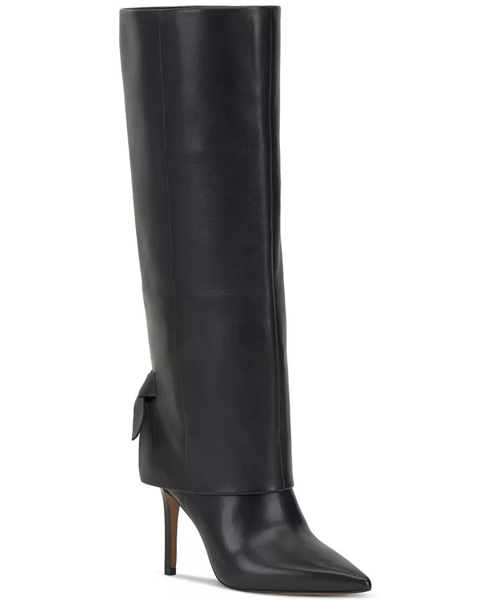Women's Kammitie Fold-Over Knee-High Stiletto Dress Boots | Macy's