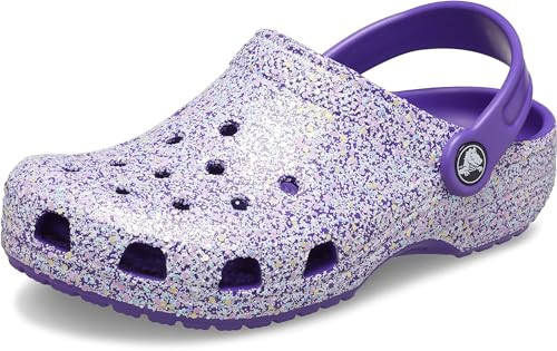 Crocs Kids Unisex Classic Glitter Clog (Toddler) Neon Purple/Multi 4 Toddler M | Amazon (US)