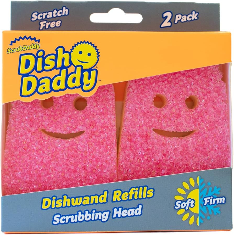 Scrub Daddy Dish Wand Scrubbing Brush Replacement Heads, Soap Dispensing Dish Brushes, Texture Ch... | Amazon (US)