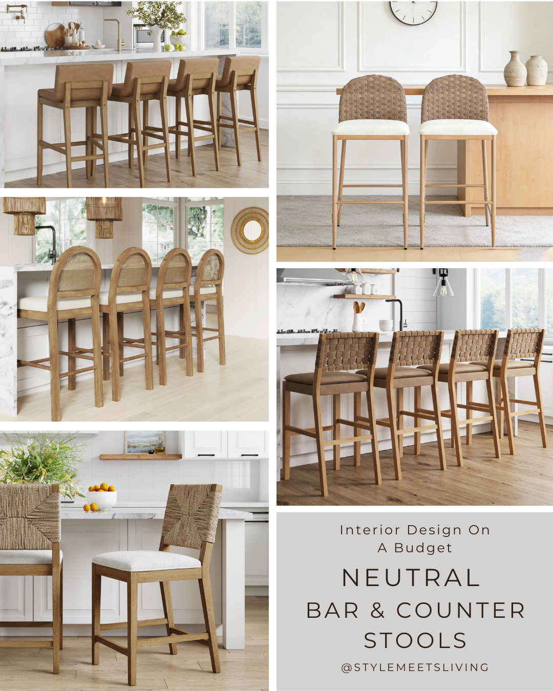 These neutral bar and counter stools are such a staple that they are timeless and go with literally any kitchen style. If you’re going for that warm, elevated look, these are an easy win.

neutral bar stools, counter stools, kitchen seating, bar stool ideas, neutral kitchen decor, modern kitchen stools, wood bar stools, upholstered bar stools, kitchen design, home decor finds 

 #LTKHome #LTKSaleAlert