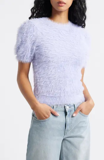 Fuzzy Metallic Sweater | Nordstrom