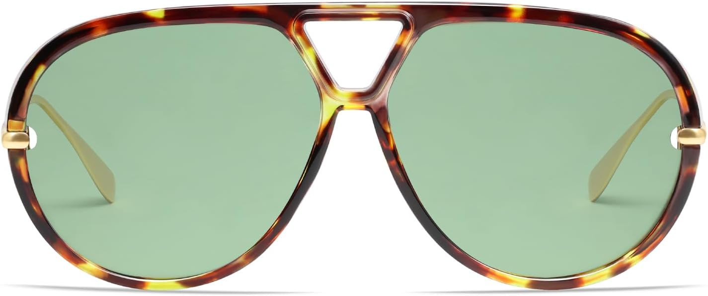 VANLINKER Oversized Polarized Aviator Sunglasses for Women Men VL9798 | Amazon (US)