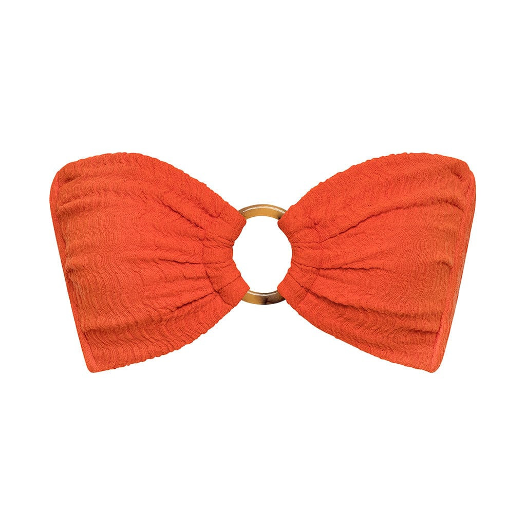 Tangerine Tori Ties Bandeau Bikini Top | Montce
