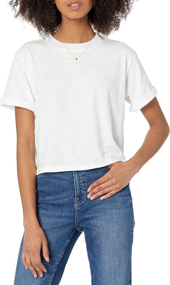 The Drop Women's Sydney Short-sleeve Cropped Crew Neck T-shirt | Amazon (US)