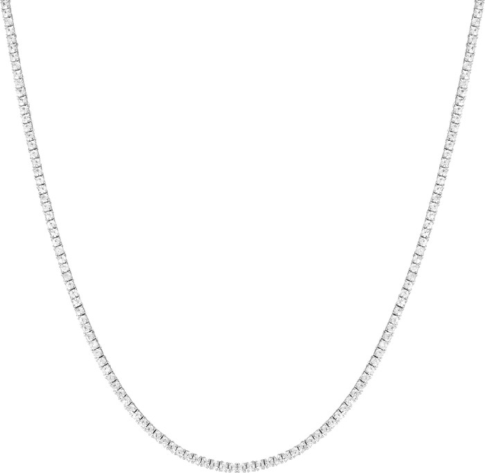 Aurate New York Lab Grown White Sapphire Tennis Necklace | Nordstrom | Nordstrom