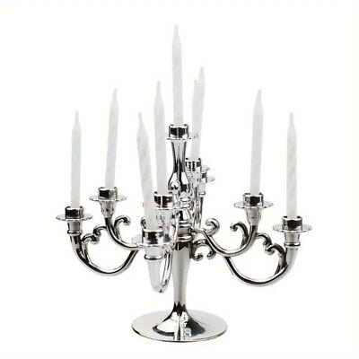 Silver Candelabra Candle Cake Topper for Birthdays, Weddings, Parties w candles  | eBay | eBay US
