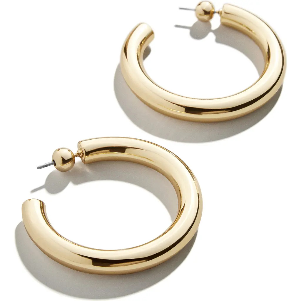 BaubleBar Dalilah Medium Hoop Earrings in Gold at Nordstrom | Nordstrom