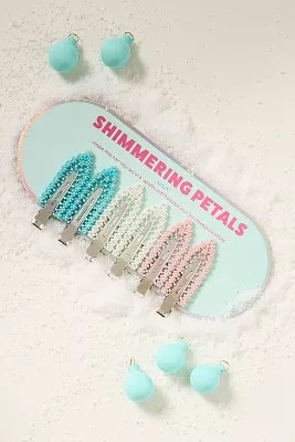 Shimmering Petals Crease-Free Hair Clips, Set of 6 | Anthropologie (US)