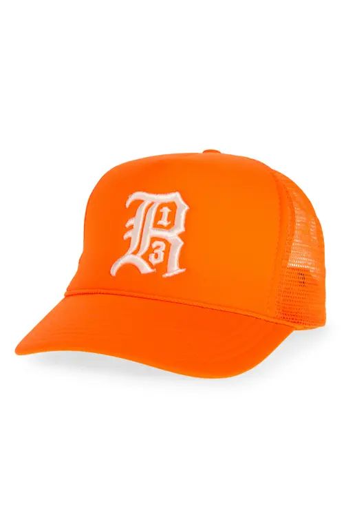 R13 Logo Trucker Hat in Orange at Nordstrom | Nordstrom