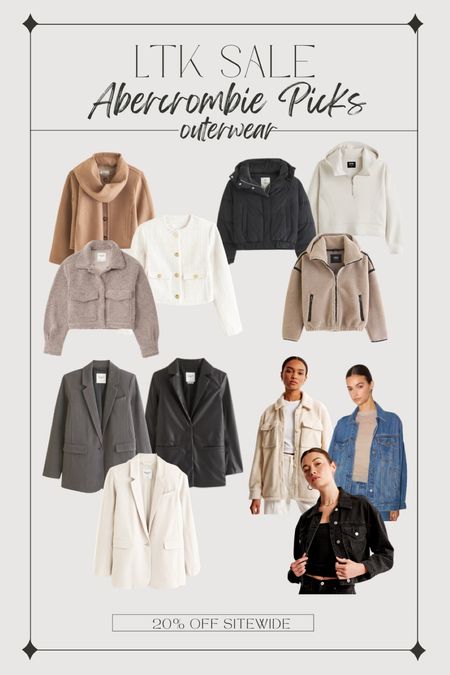LTK SALE 🎉
↳ Abercrombie Outerwear Picks! 
20% OFF SITEWIDE WITH CODE AFLTK🚨‼️
—
Fall style, Fall outfits, Fall fashion, outfit inspo, Fall outfit inspo, outerwear, jacket, sweater, coat, blazer, Jean jacket, denim, Pinterest inspo, neutral fashion

#LTKSale #LTKSeasonal #LTKsalealert