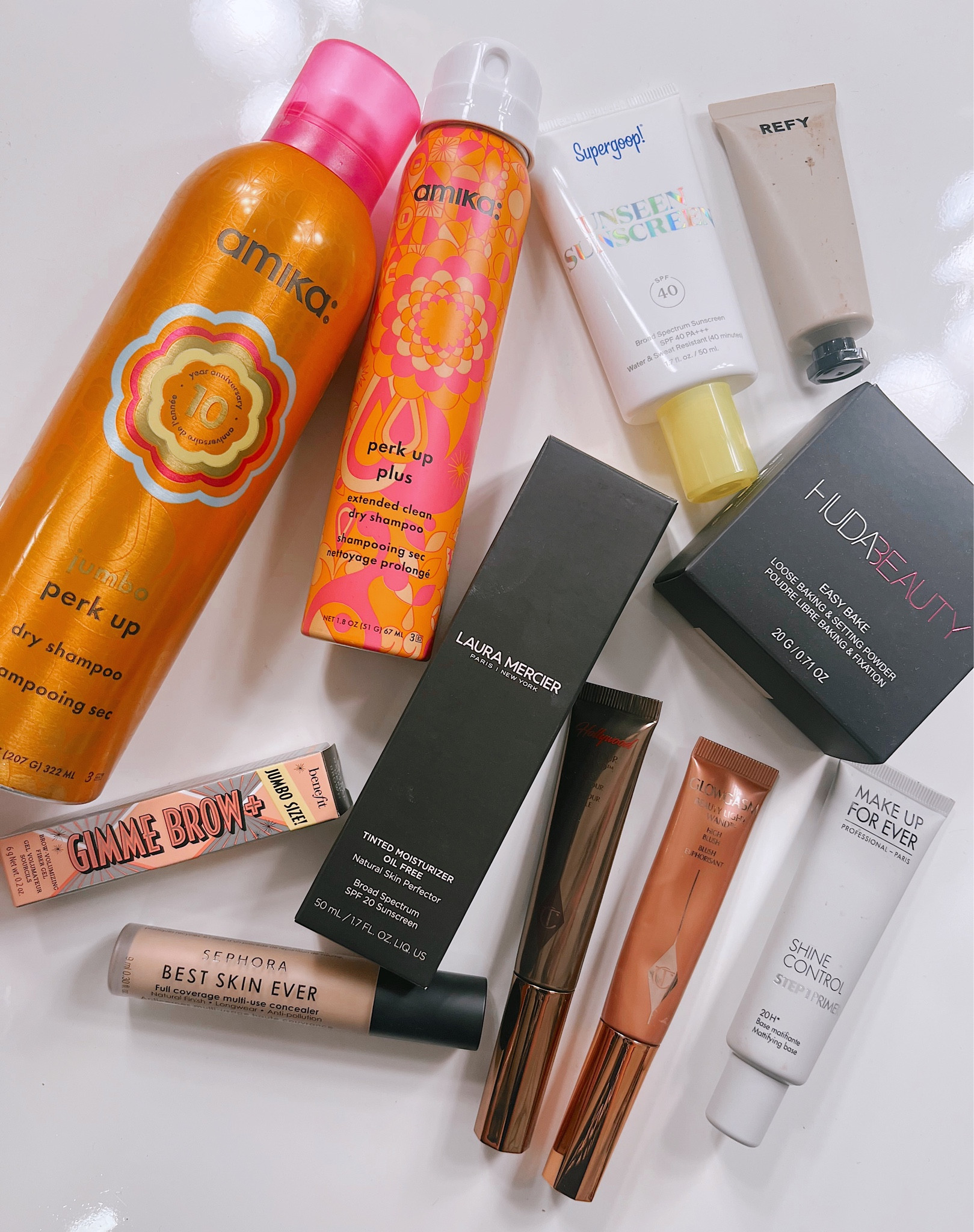 Sephora favorites :
Laura mercier shade 2W1
Gimme brow shade 4.5
Huda beauty setting powder in cupcake
Sephora concealer shade 22.5N
Refy highlighter shade topaz 
Charlotte Tilbury contour shade medium deep
Charlotte Tilbury blush shade pinkgasm 

#LTKbeauty #LTKBeautySale