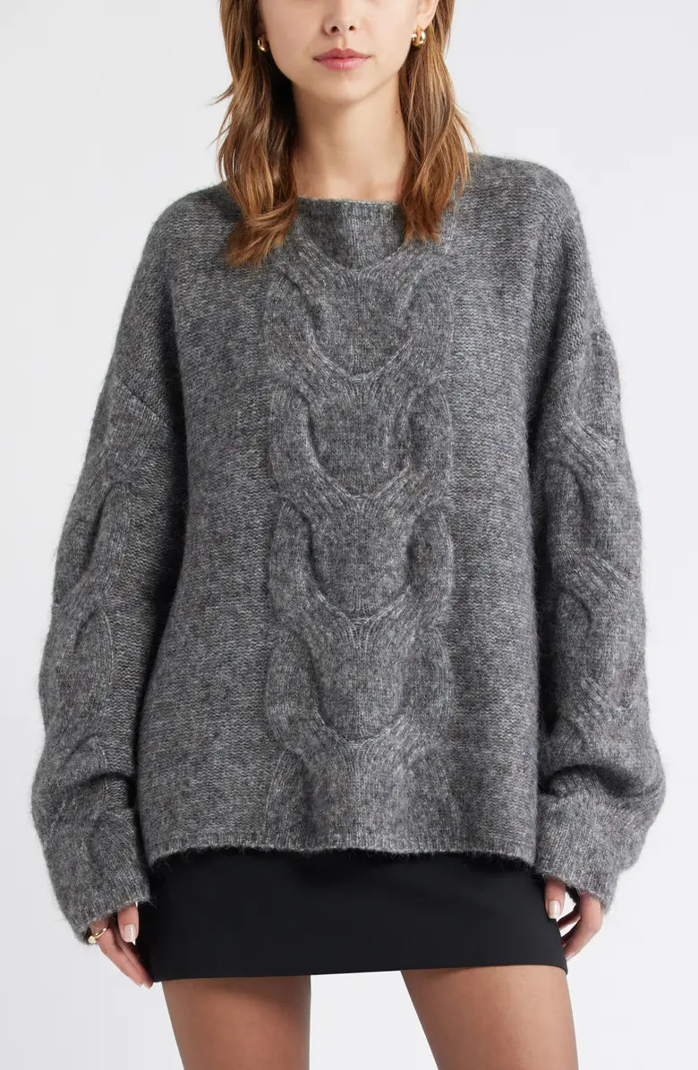 Open Edit Cable Boatneck Sweater | Nordstrom | Nordstrom