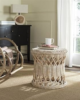 SAFAVIEH Home Collection Desta Natural Wicker Round Accent Table | Amazon (US)