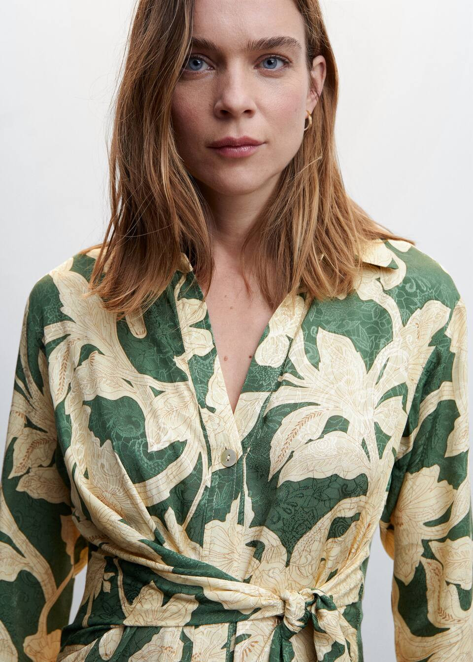 Floral jacquard dress | MANGO (NL)