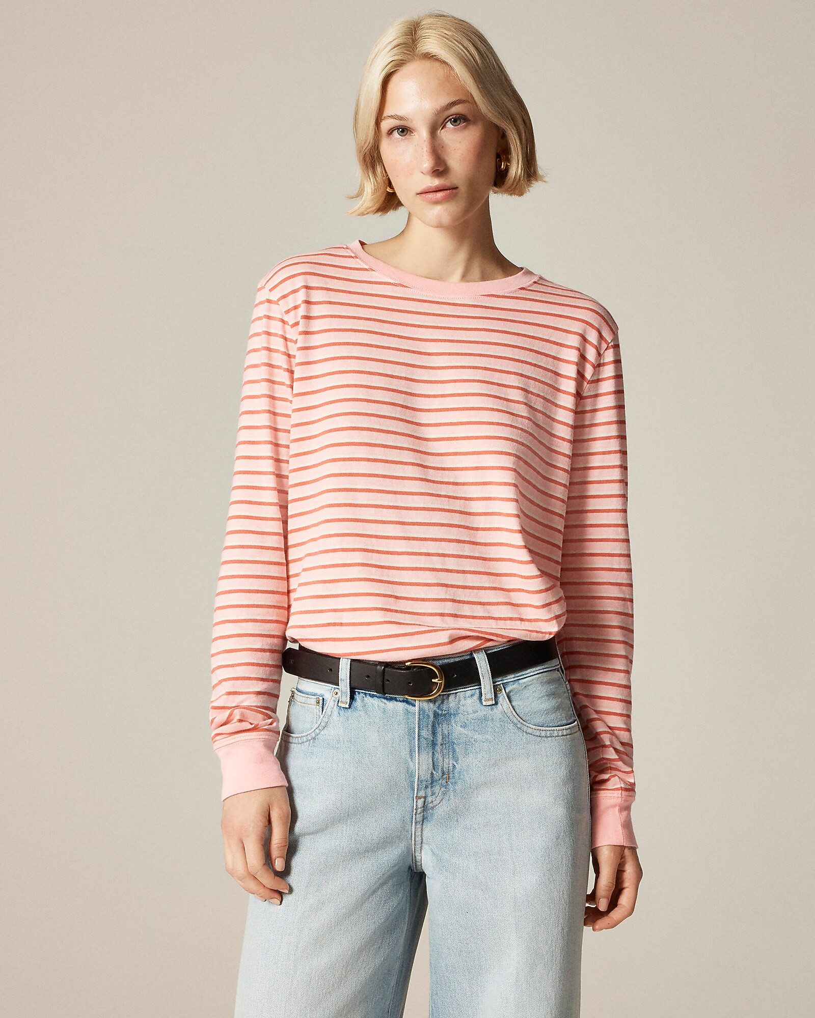 Vintage jersey long-sleeve T-shirt in stripe | J. Crew US