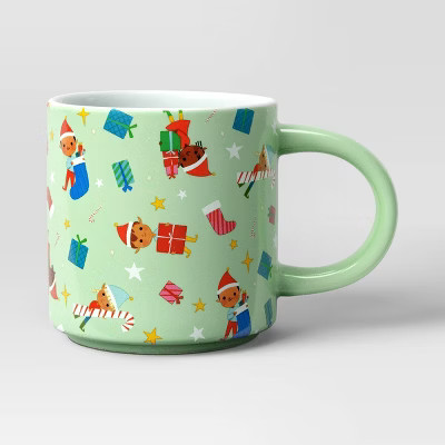 18oz Ebony Glenn Christmas Stoneware Mug - Wondershop™​​​​​​​This item is not... | Target