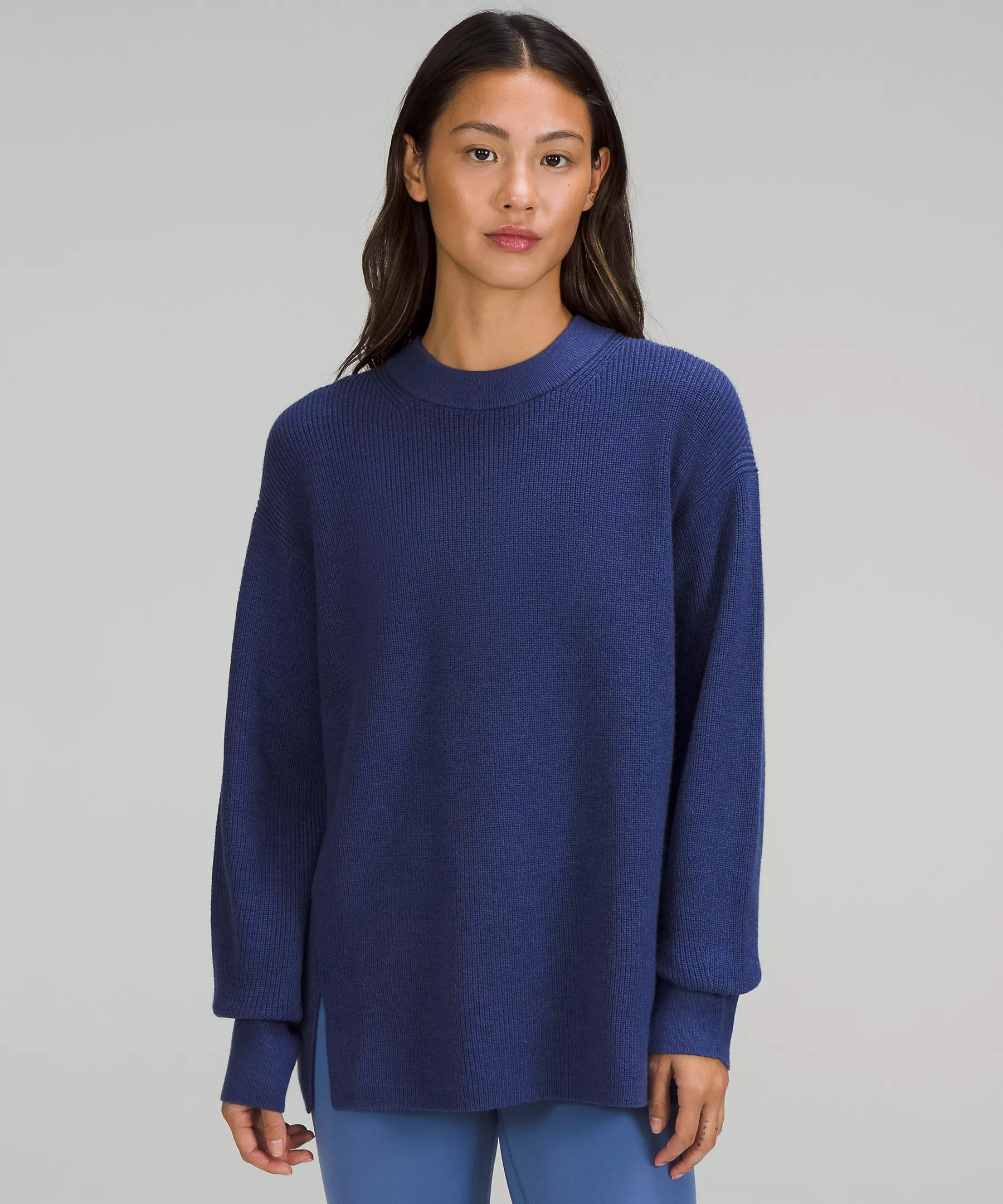 Merino Wool-Blend Ribbed Crewneck Sweater | Women's Hoodies & Sweatshirts | lululemon | Lululemon (US)
