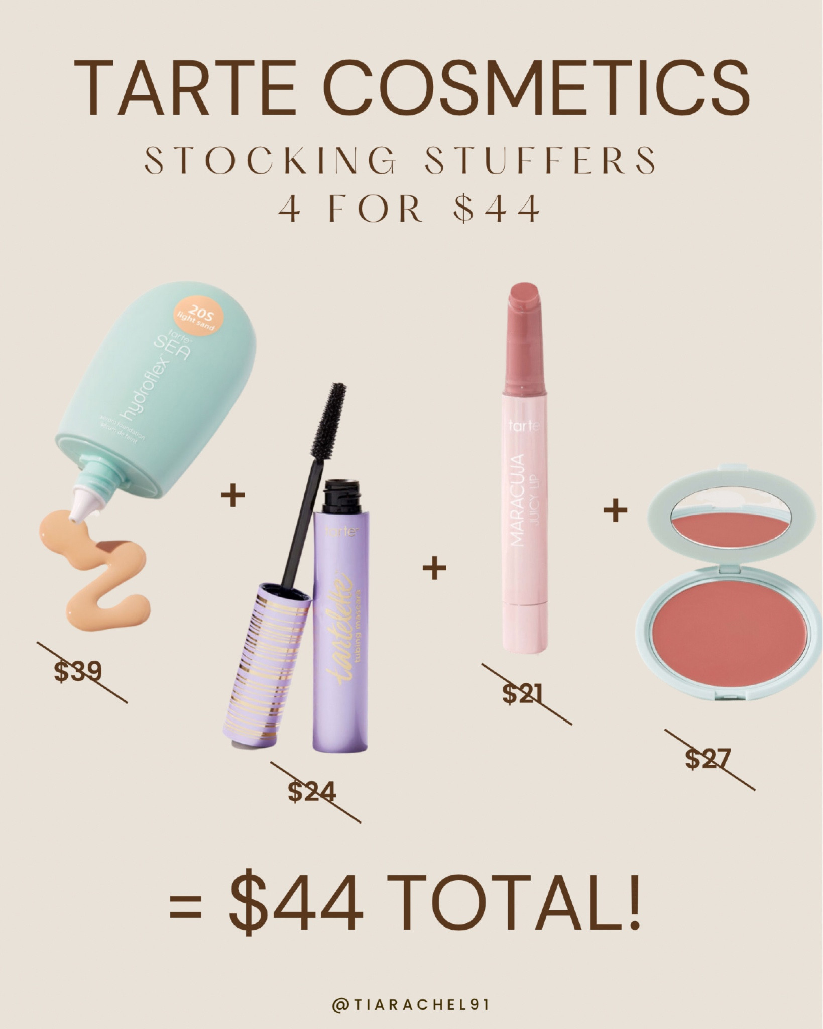 Amazing Tarte sale 4 for $44 stocking stuffers! 

#LTKsalealert #LTKHoliday #LTKGiftGuide
