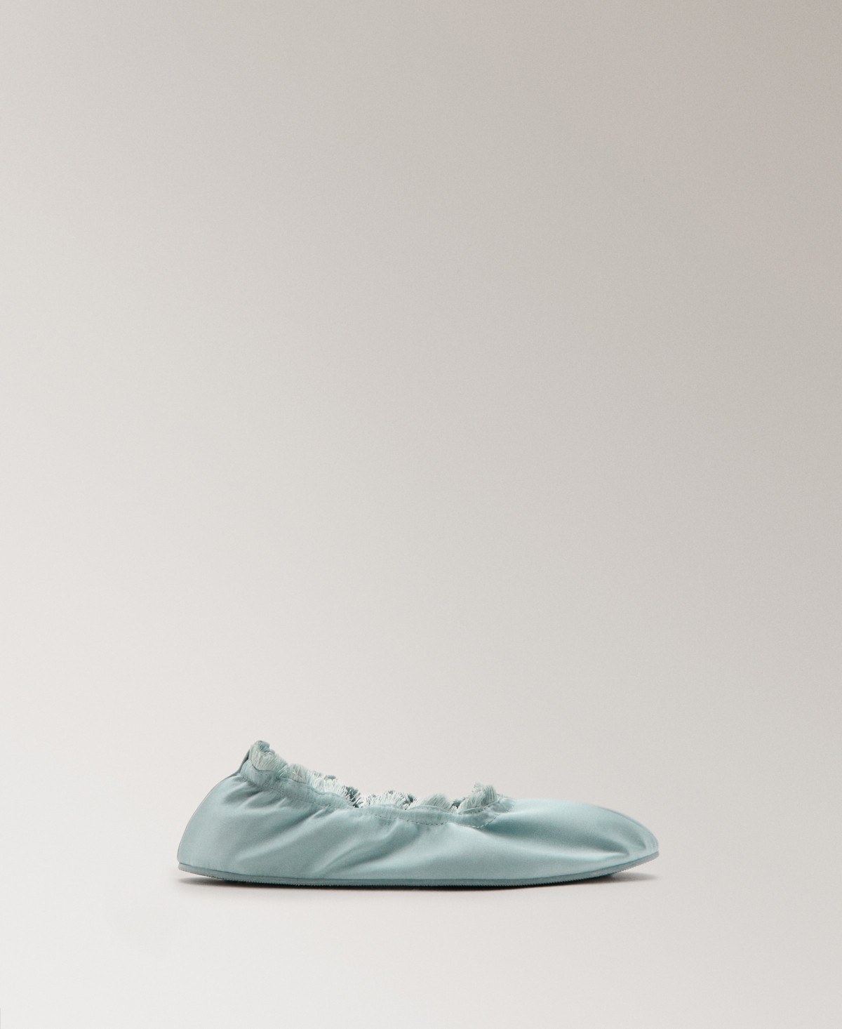 Mango Women's Elastic Satin Ballet Flats - Blue | Macy's