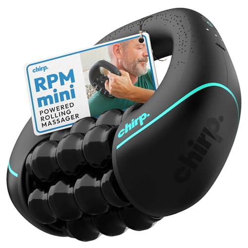Chirp RPM Mini - Rolling Percussive Massager, Percussive Therapy, Whole Body Relief, Deep Tissue and Muscle Recovery, Percussion Massage, Rechargeable, Hands-Free Base, Powerful, 3-Speed Spin | Amazon (US)