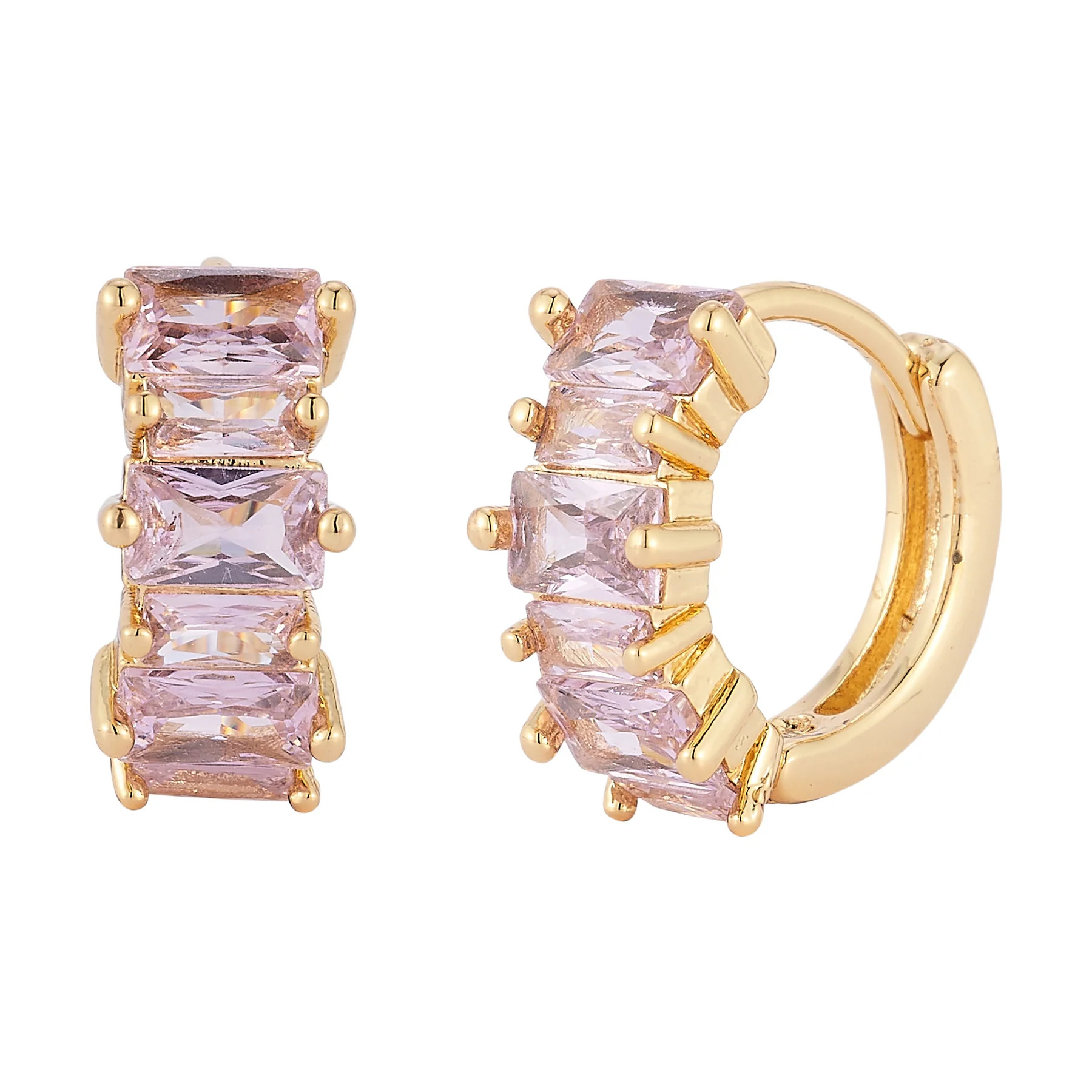 Stassi Crystal Hoops Pink | Mignonne Gavigan