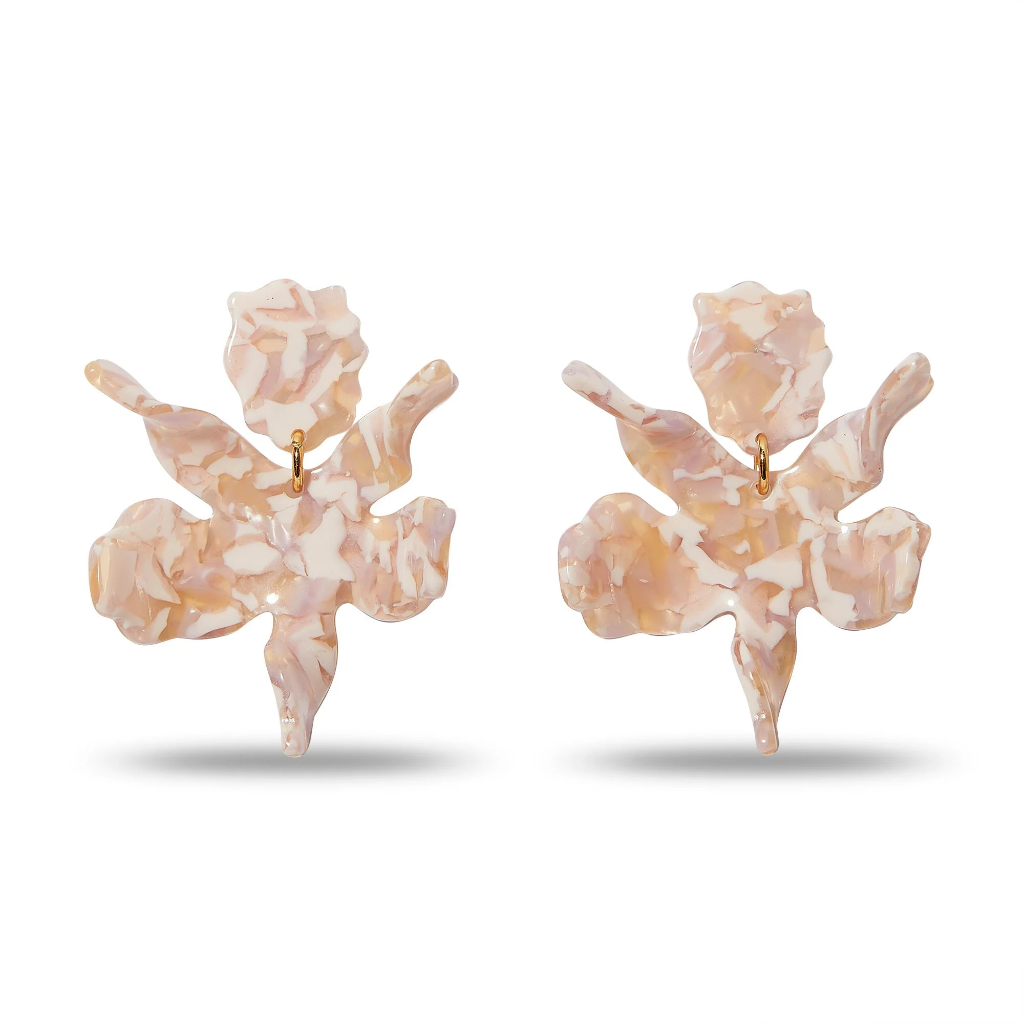 BLUSH SMALL PAPER LILY EARRINGS | LELE SADOUGHI