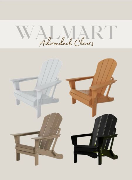 Adirondack chairs on major sale from Walmart! Several color choices for your outdoor space. 

#walmartfinds


#LTKhome #LTKsalealert