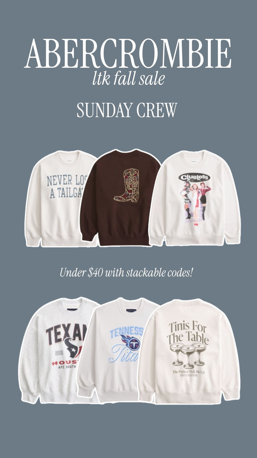 Abercrombie Sunday Crew will be on sale with code AFLTK!

Dressupbuttercup.com #dressupbuttercup #dederaad


#LTKFallSale #LTKSaleAlert #LTKSeasonal