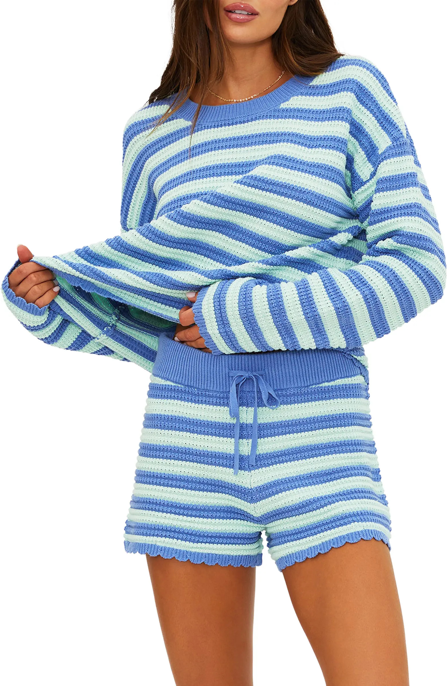 Stripe Cotton Cover-Up Sweater | Nordstrom