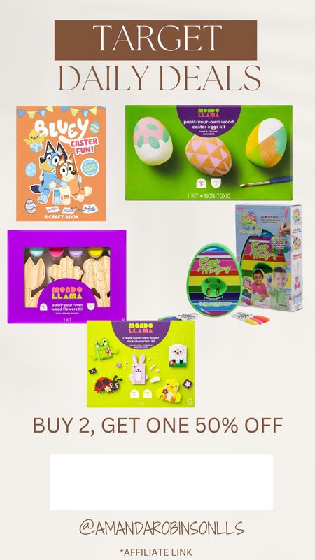 Amazon Daily Deals
Buy 2 get one 50% off
Easter activities 

#LTKsalealert #LTKkids #LTKSeasonal