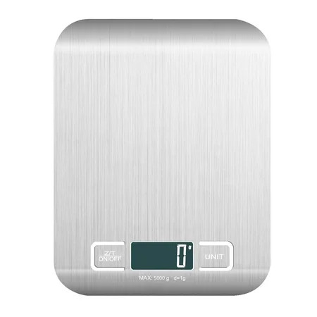 Food Scale Digital Kitchen Scale with 1g/0.05oz Precise Graduation, 5 Units LCD Display Scale for Cooking/Baking in KG, G, oz, ml, and lb, Easy Clean Stainless Steel and Tempered Glass | Walmart (US)