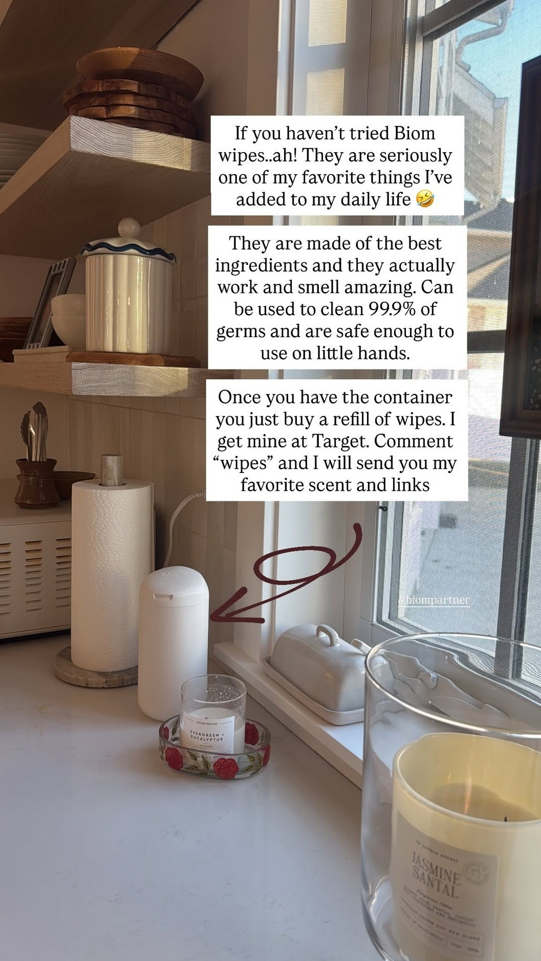 My favorite wipes. Clean ingredients. Gentle enough for kids' hands and faces, but can clean counters. They are so good and on sale at Target today! 

 #LTKdayinmylife #LTKHome #LTKSaleAlert