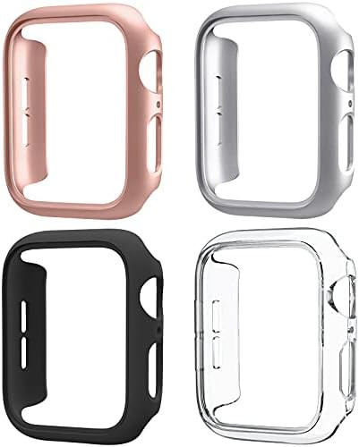 Mugust 4 Pack Compatible for Apple Watch Case 40mm Series 6 5 4 SE, Hard PC Bumper Case Protective C | Amazon (US)