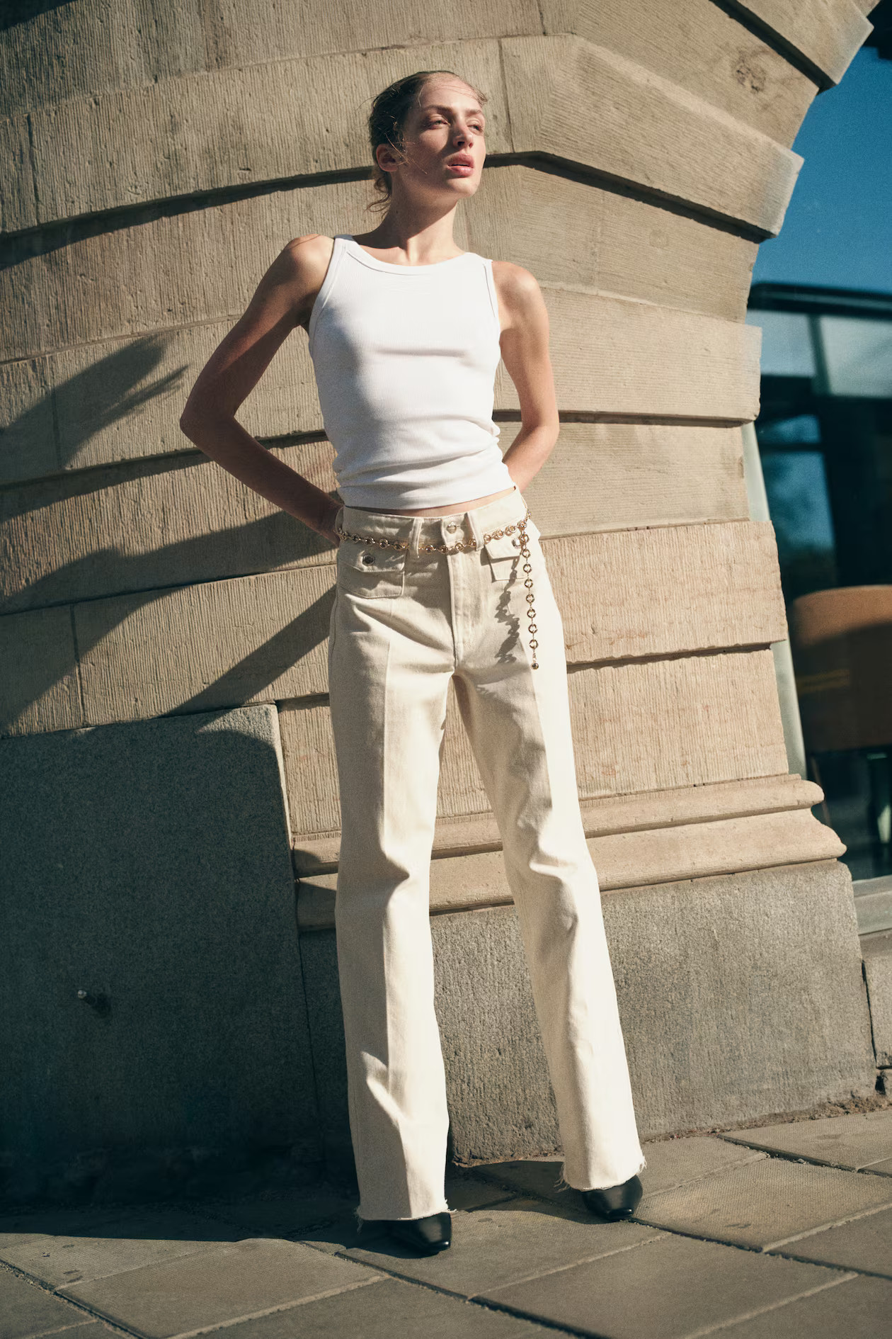 Flared High Jeans - Hellbeige - Ladies | H&M DE | H&M (DE, AT, CH, NL, FI)