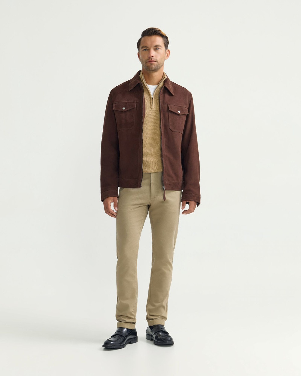 Oxford - Suede Trucker Jacket - Coats & Jackets (Brown Dark) Suede Trucker Jacket | THE ICONIC (AU & NZ)