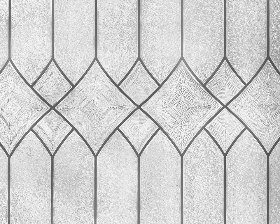 Regent | Window Film with Textured Leaded Glass Pattern | Made in USA | Artscape