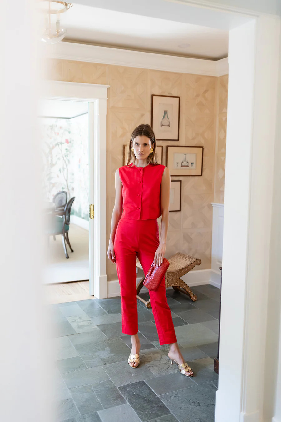 Blair Top - Lipstick Red | Julia Amory