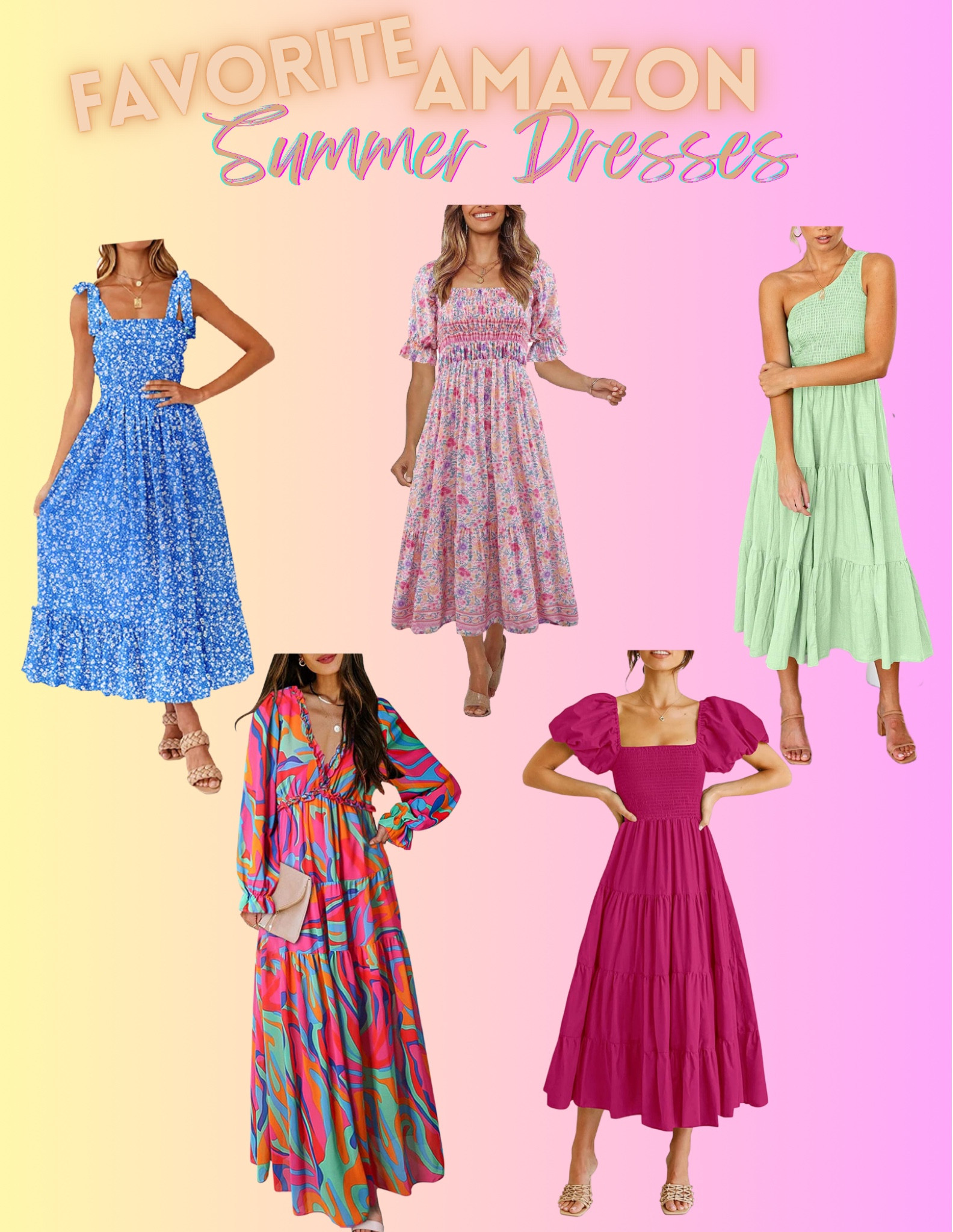 My top 5 favorite summer dresses from Amazon right now!!! They’re so comfy, perfect for any postpartum mom’s like me, they’re even bump friendly! Definitely the perfect dresses

#LTKunder50 #LTKcurves #LTKbump