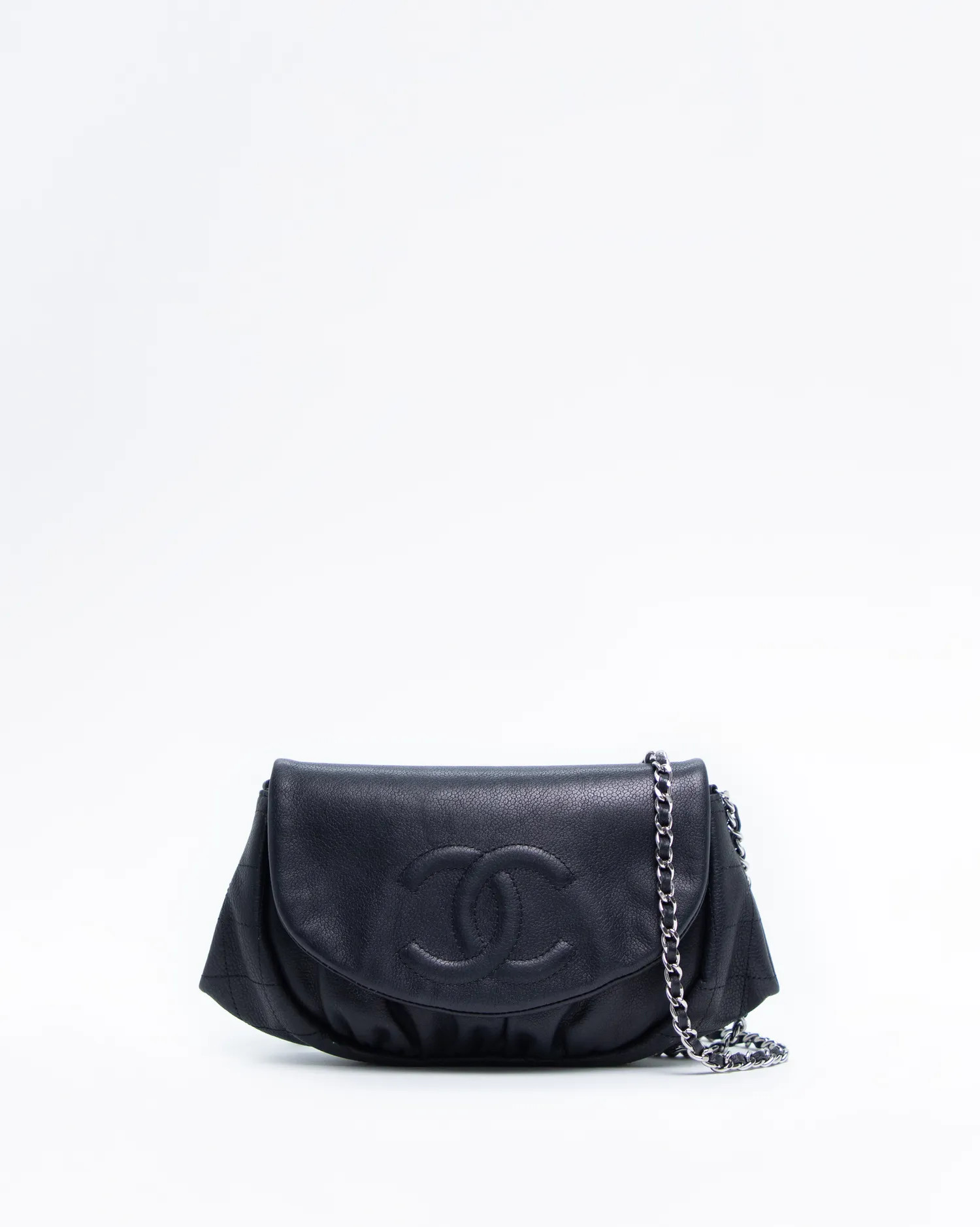 Caviar Half Moon Wallet on a Chain | Vivrelle