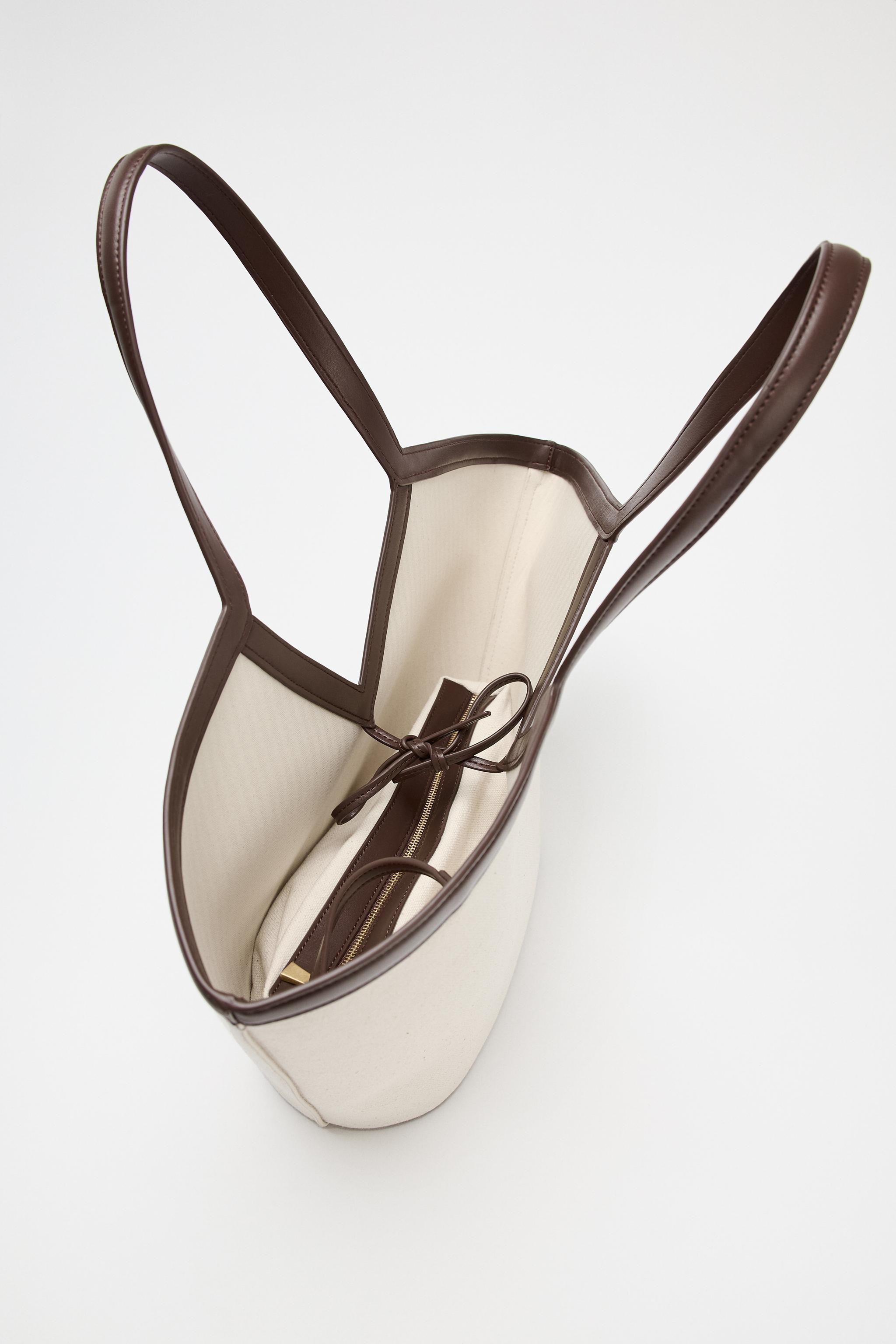 CANVAS CUT-OUT SHOPPER | Zara UK