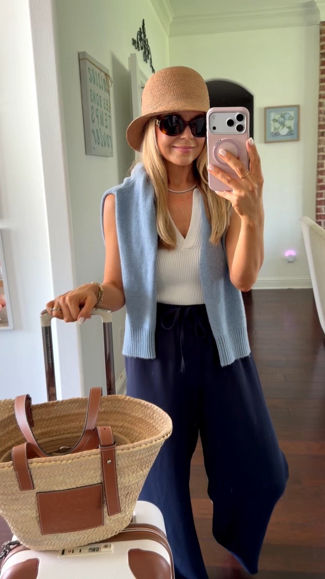Travel layers, vacation outfit 

@Aritzia crepe pants are a dream

#LTKTravel #LTKPetite #LTKootd