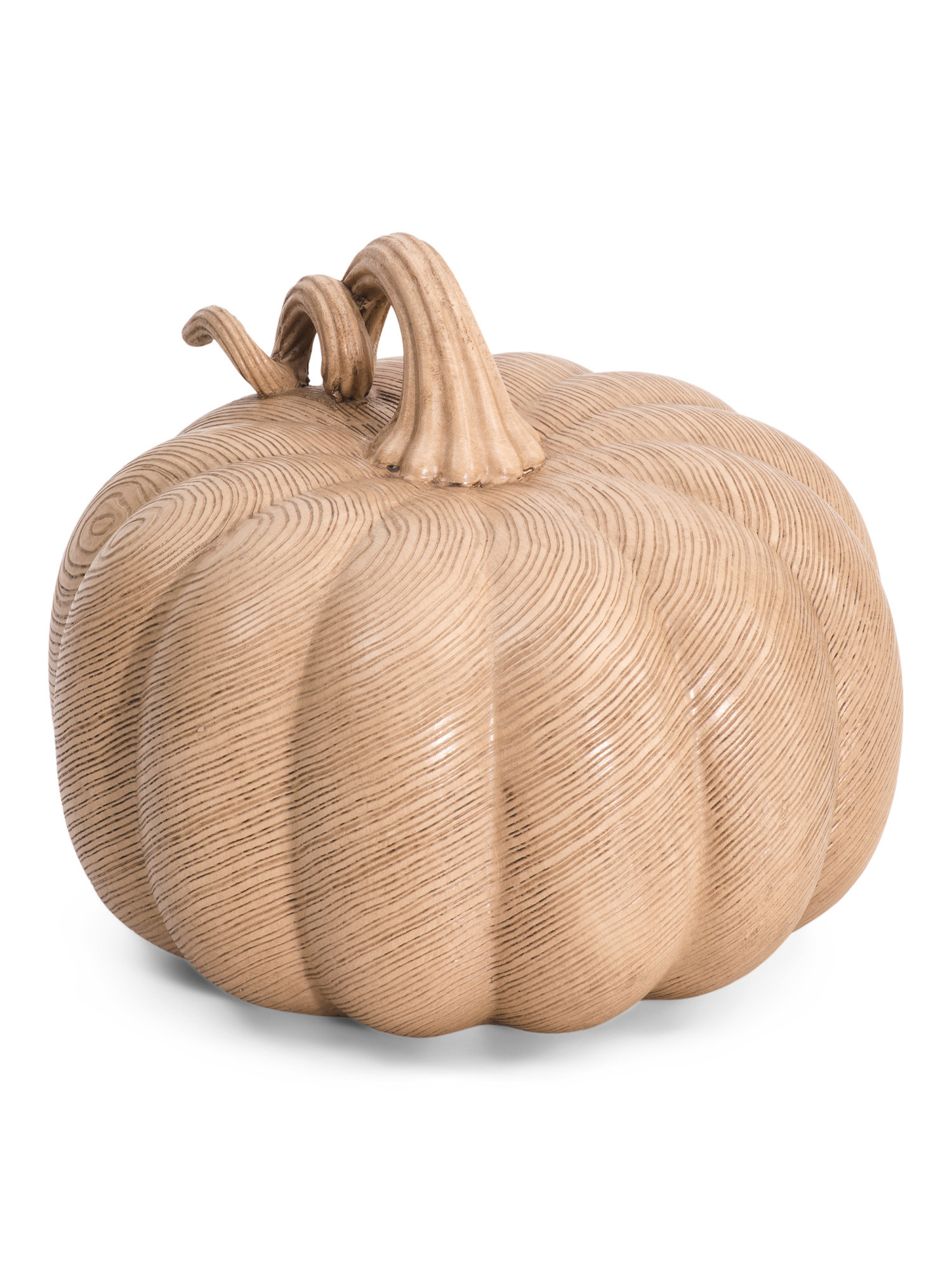 9in Wood Finish Pumpkin | TJ Maxx