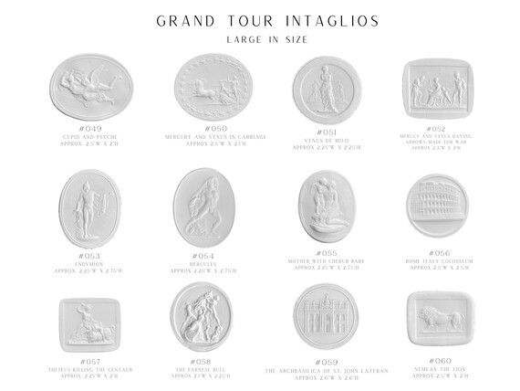 Plaster Intaglios  White Grand Tour Intaglios Gems Medallions - Etsy | Etsy (US)