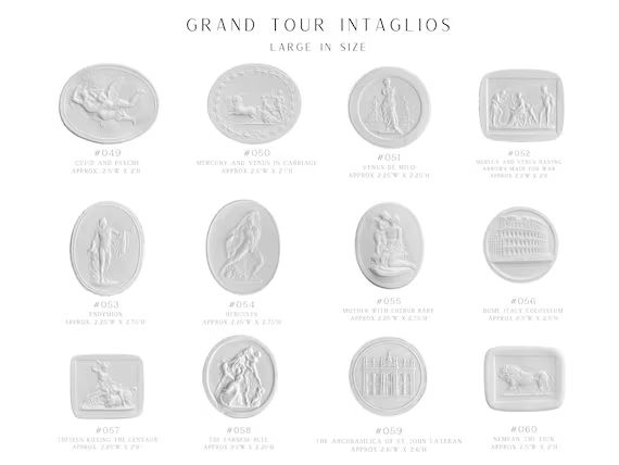 Plaster Intaglios  White Grand Tour Intaglios Gems Medallions - Etsy | Etsy (US)