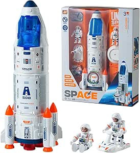 Wbzle Space Shuttle Rocket Toys - Rocket Ship Toys Lights Up with Light and Blast Off Sound Effec... | Amazon (US)